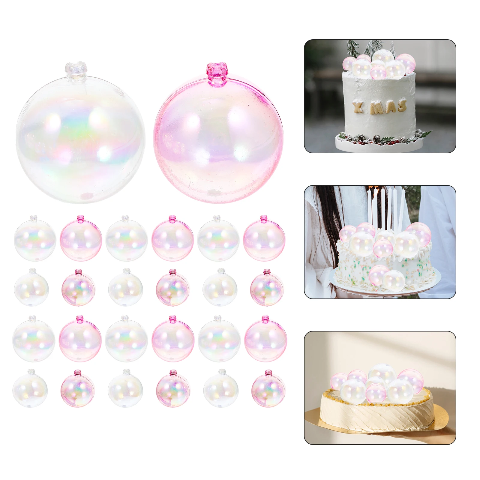 

Fantasy Ball Ornaments Decorative Cake Balls Bubble Decoration Baking Christmas Fillers Birthday Decorations Topper