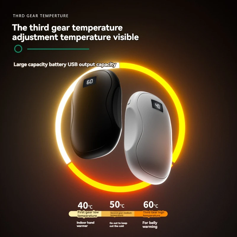 2024 New Hand Warmer Power Bank 2in1 USB Rechargeable Winter Mini Electric Heater Pocket Warmer high-capacity Halloween Gift