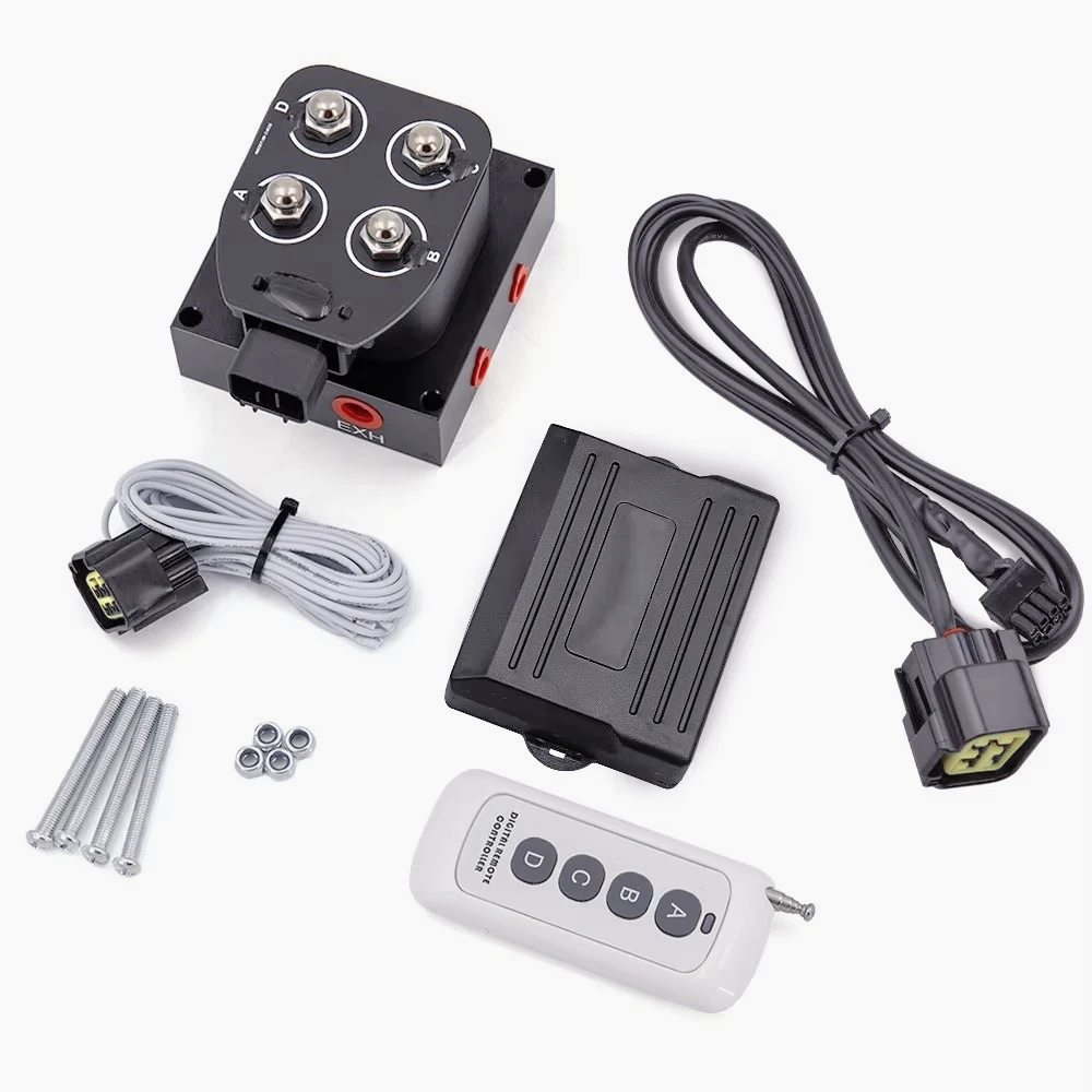 AQ-12v Solenoid Valve Air ride Suspension manifold valve with remote controller 0-200psi
