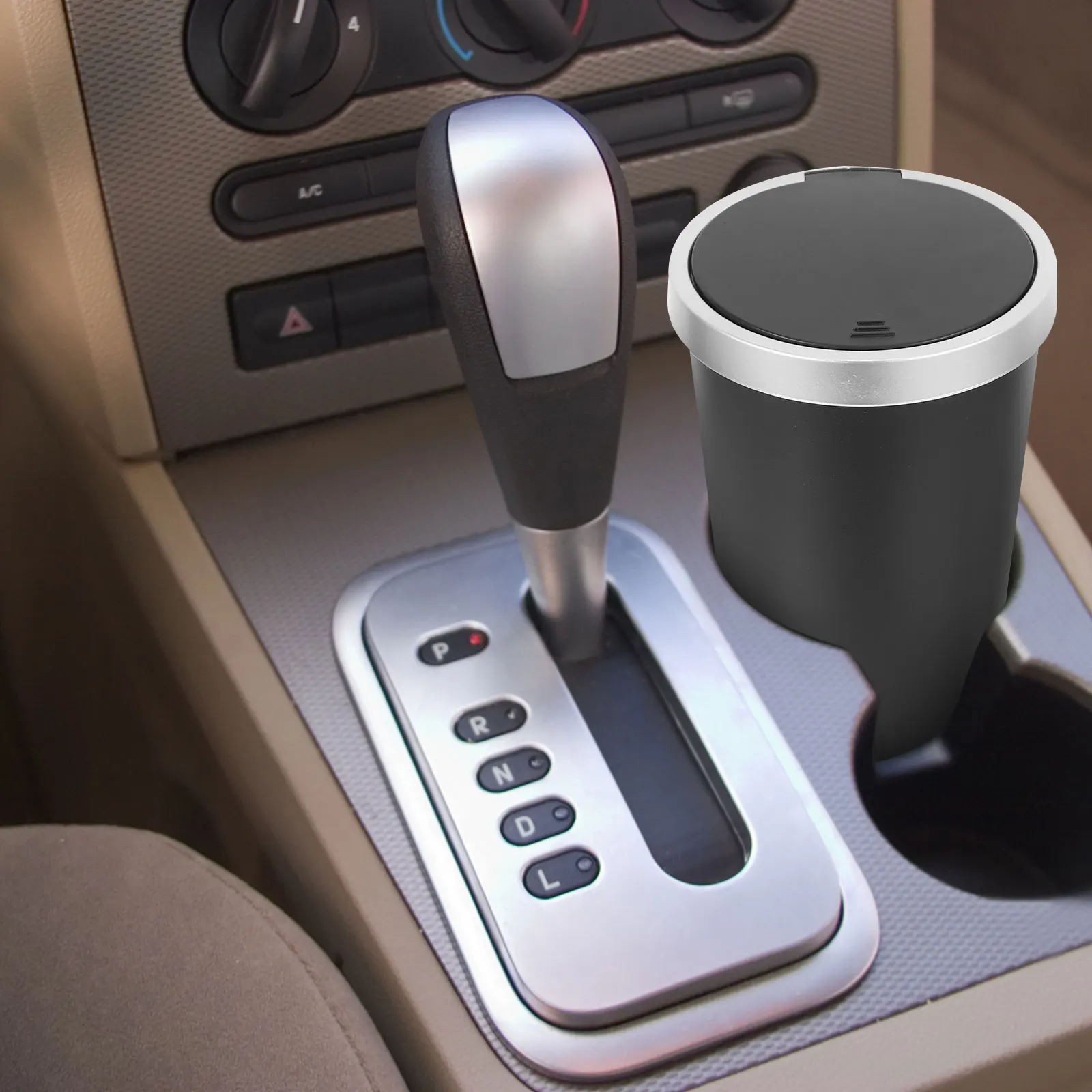 

Car Trash Can Small Mini With Lid Cup Holder Mount Portable Vehicle Interior Garbage Bin Storage Container For Car Accessories