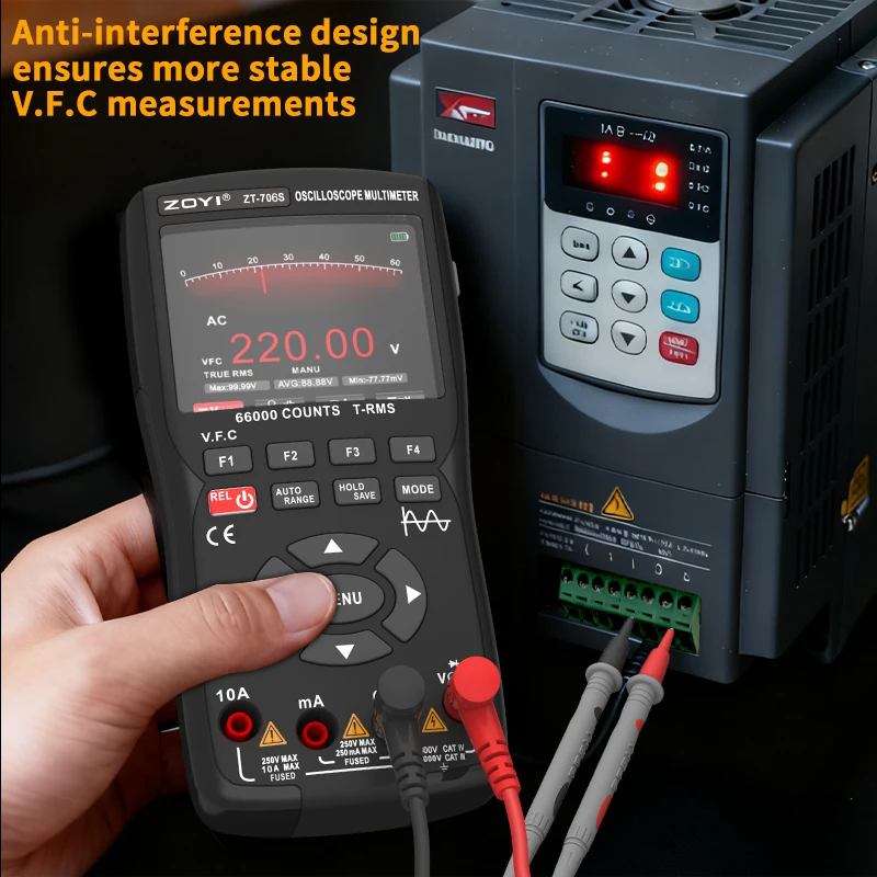 ZOYI ZT-706S 3-in-1 Oscilloscope Multimeter Upgraded 66000-Count