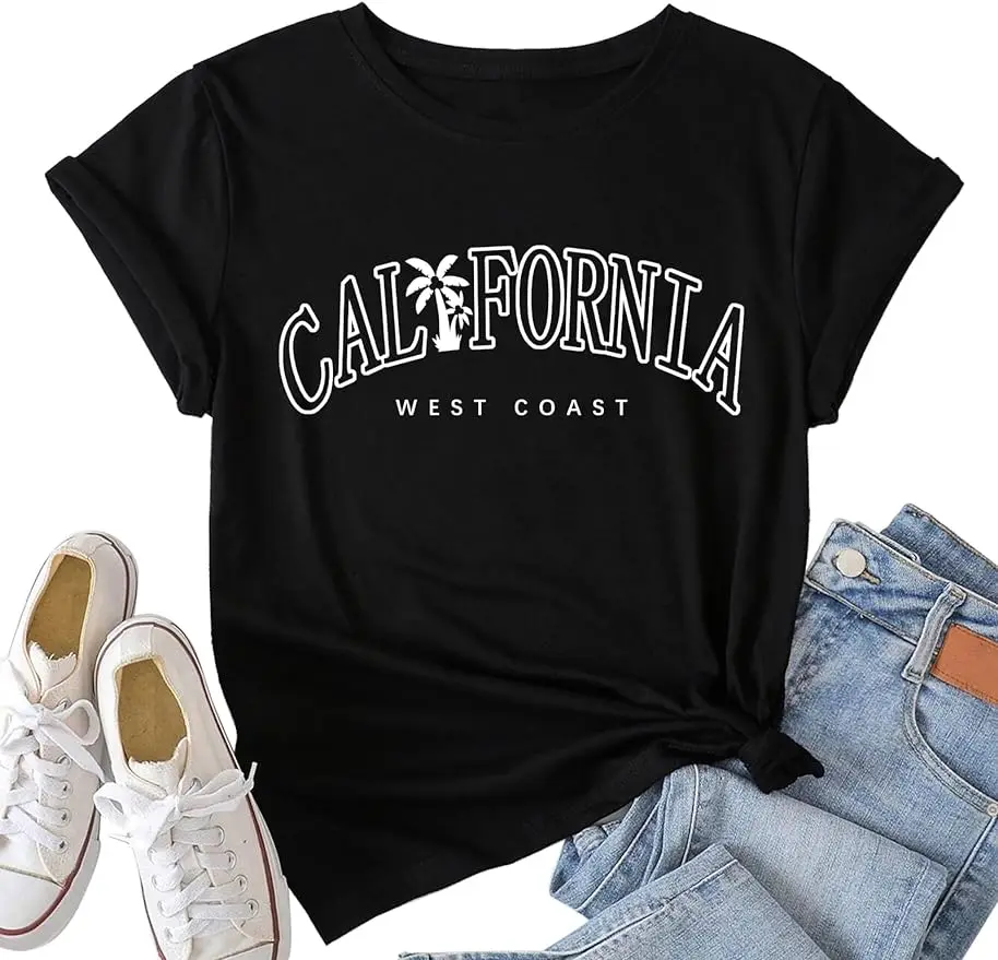

Women's Graphic Tees Summer Short Sleeve Shirt Cute Funny T Shirts for Women Vintage Casual Tees Tops