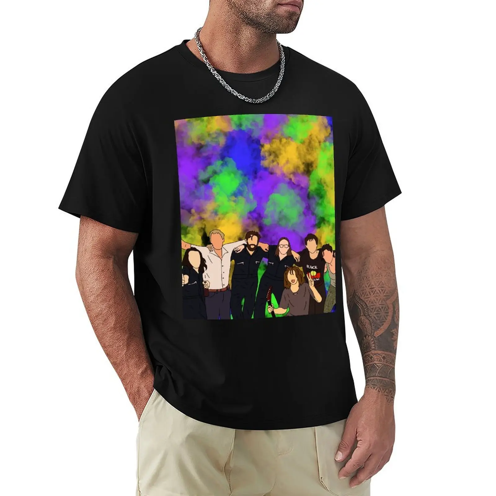 chunky shrapnel tie dye T-Shirt UV Sun Protection Tee Shirt
