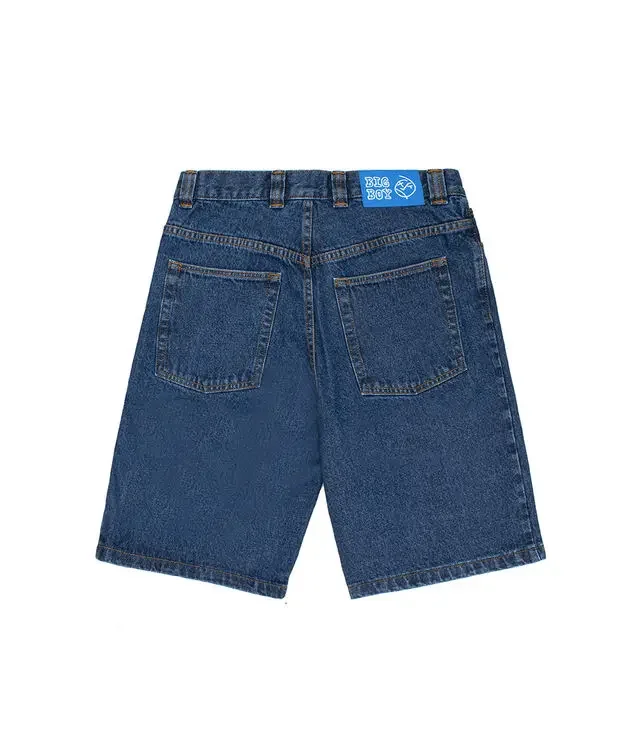 Big Boy Shorts New Y2K Retro Blue Casual Jeans Harajuku Hip Hop Cartoon Graphics Embroidered Baggy Shorts Mens Womens Streetwear view 3