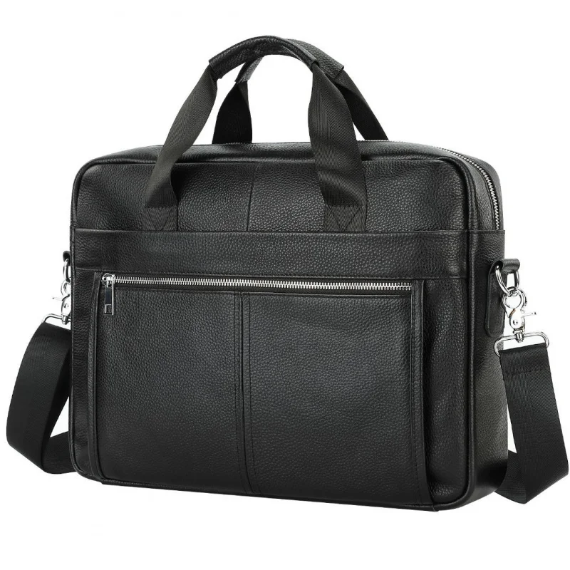 

New Men's Cow Leather Briefcase Large Messenger Bag Vintage Document Shoulder Male Bag Office Handbag For Men Attache Case