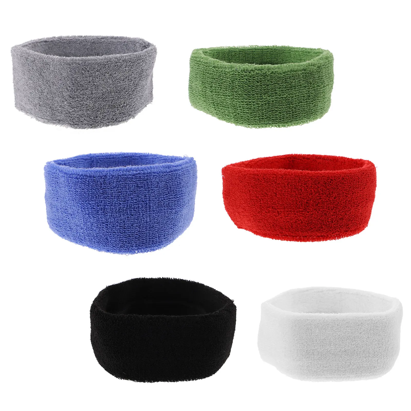 6Pcs Sports Elastic Headband Sweat Absorbing Running Yoga Headband Unisex Men Women Teens Sweatband Sports Sweatband