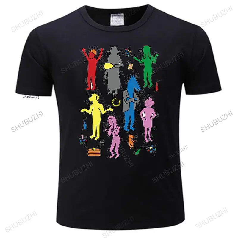 Mens luxury cotton T shirt men O-neck tees hot sale Men t-shirt Keith H Bojack tshirt Loose tops for him plus size teeshirt