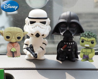 Anime Star Wars Black Warrior White Soldier  Master Yoda  Figurine Garage Kits Model Toy Q Car Decoration Kids Gifts