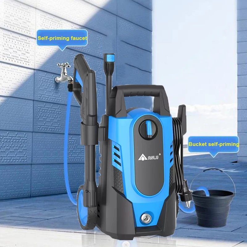 220V Pressure Car Washer Portable With Copper Core Motor Multifunction Pressure Washer 105 Bar Powerful Water Pump Water Gun