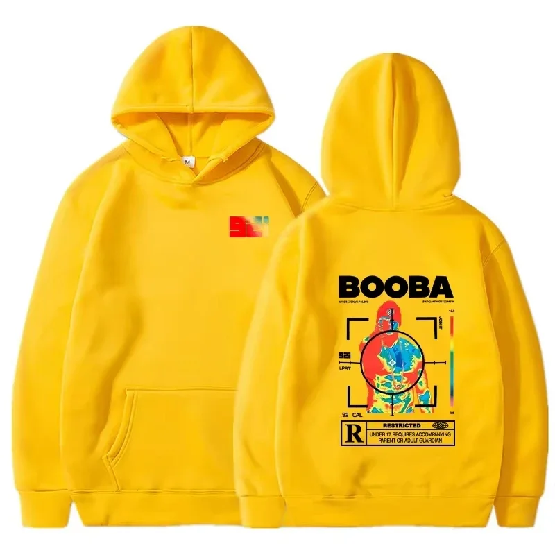 Felpa con cappuccio B2O Felpa a maniche lunghe stampata alla moda da uomo Felpa casual stile street Harajuku da donna