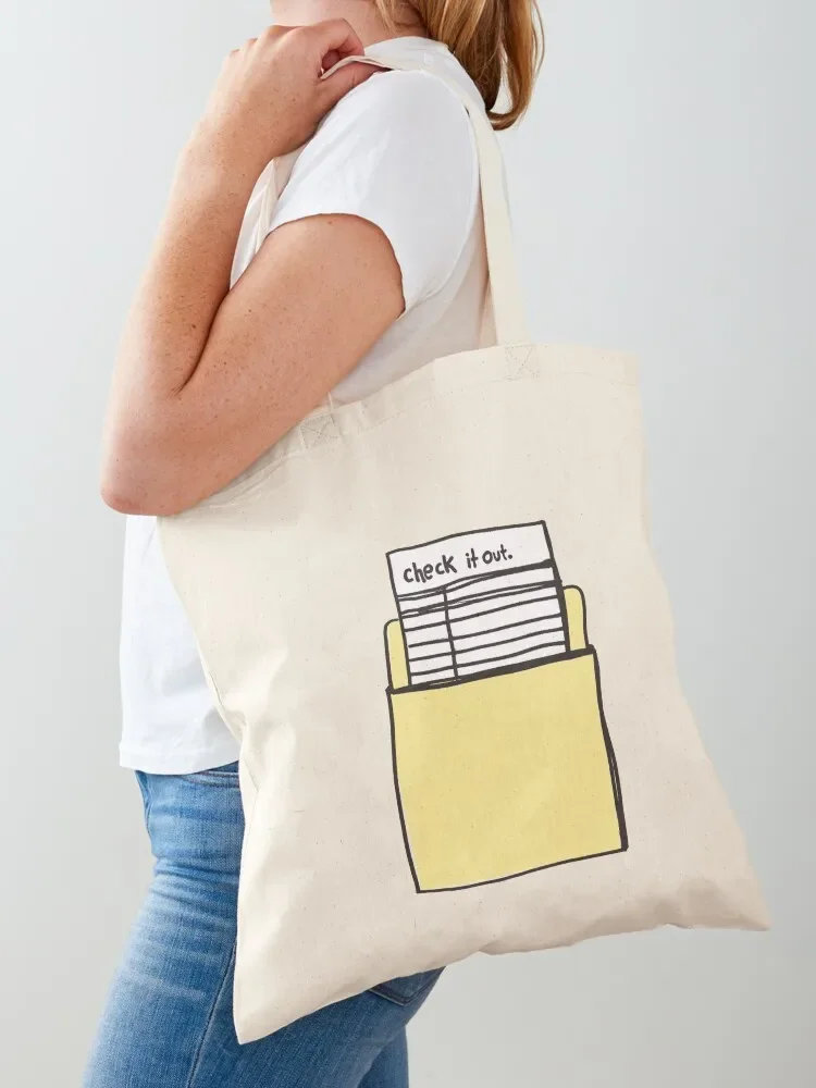 Check it Out Tote Bag bag for beach canvas shopping bag