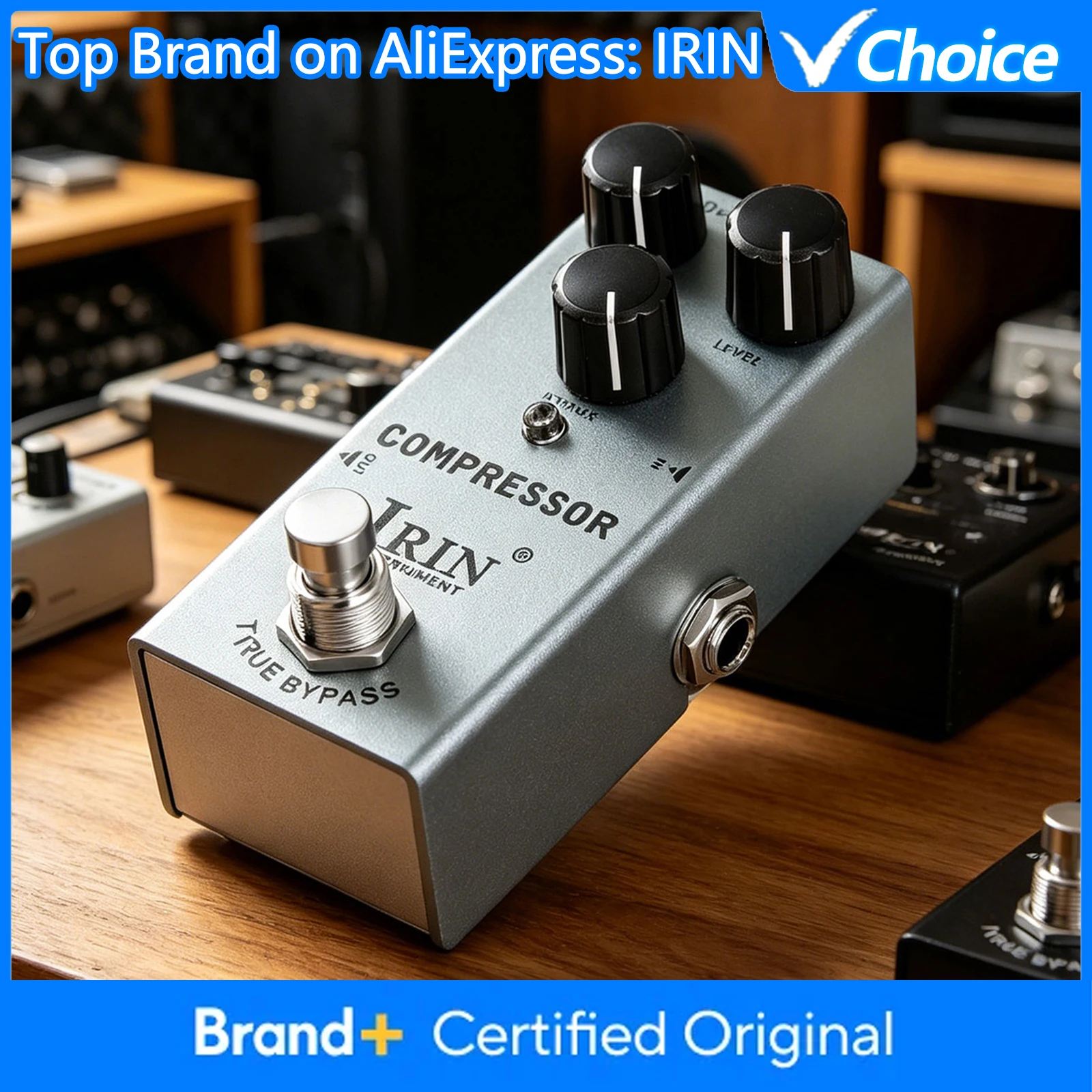 IRIN EF-15 Electric Guitar Effect Pedal Compressor Effect Pedal Dynamic Control True Bypass Pedal Guitar Parts Accessories