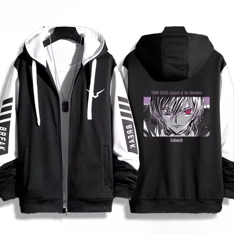 Code Geass Lelouch of The Rebellion Zip Up Women/Men Hoodie Sweatshirt Lelouch Lamperouge Zero CC Cosplay Zipper Hooded Jacket