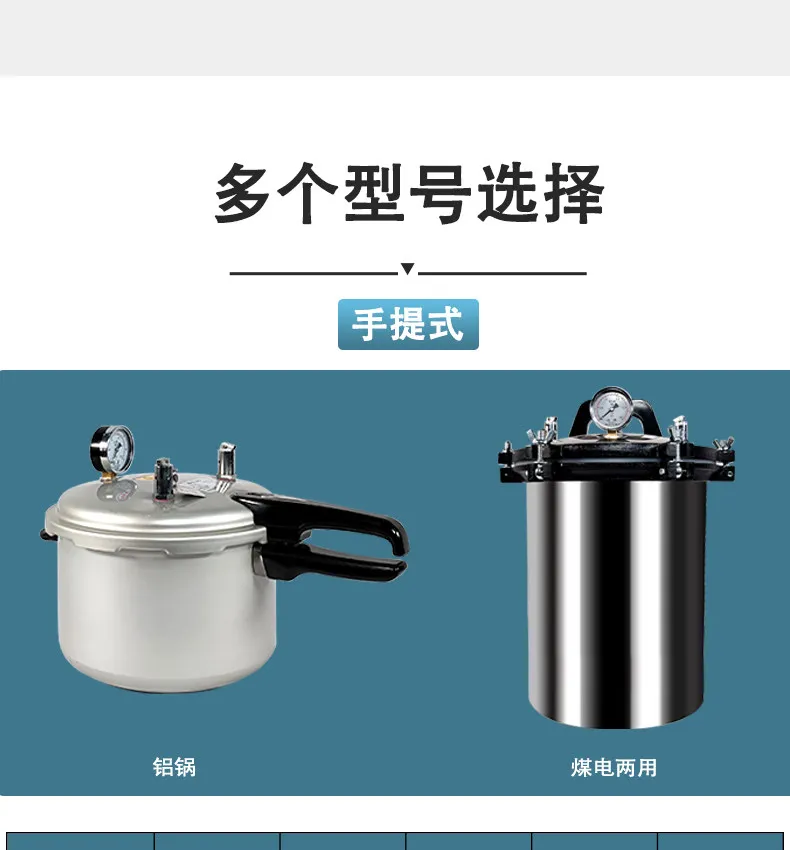 8L - 25L Portable High Pressure Sterilizer Stainless Steel Steam Sterilization Pot Automatic Sterilization Autoclave Pot 5