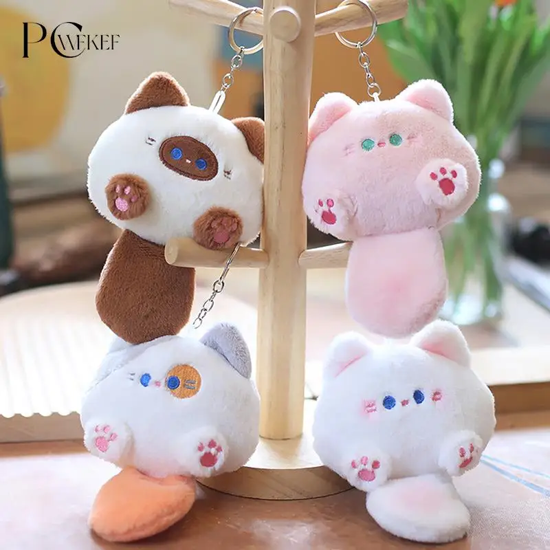 

Kawaii Soft Stuffed Animal Little Cat Keychain Plush Bag Car Pendant Keychain DIY Trinket Kids Stuffed Animal Toys