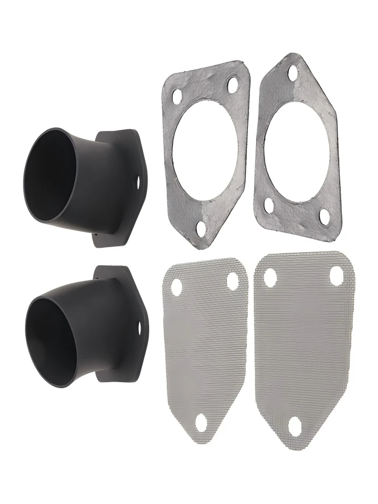 Motorrad-Auspuffrohr-Kit Endstücke Schwarz G3 ab Baujahr 24 + Dichtungen Funkenfangschutz zur Temperaturreduzierung für CFMOTO Cforce 850 1000