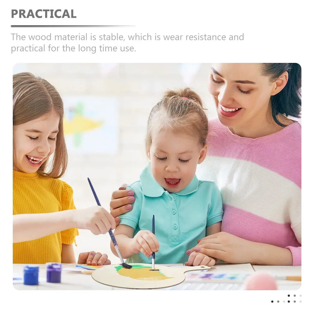 

4Pcs Wood Craft Cutting Boards Stable Wear Resistant Small Wooden Boards for DIY Painting Serving Tray Craft Supplies