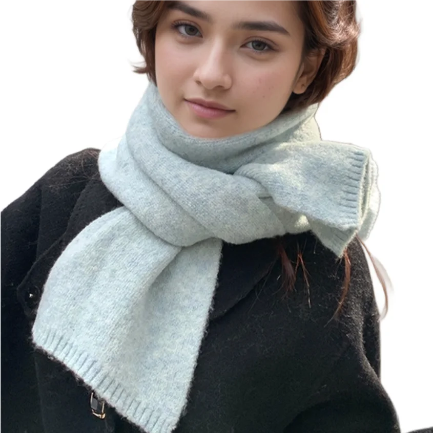 

Winter 2024 shawl casual solid wool keep warm scarf