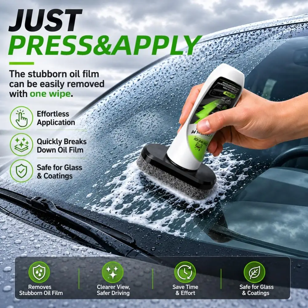 100g Car motorcycle Glass Oil Film Remover Glass Cleaning Board Hydrophobic Glass Coating for Windshield Clear Window Auto Tool