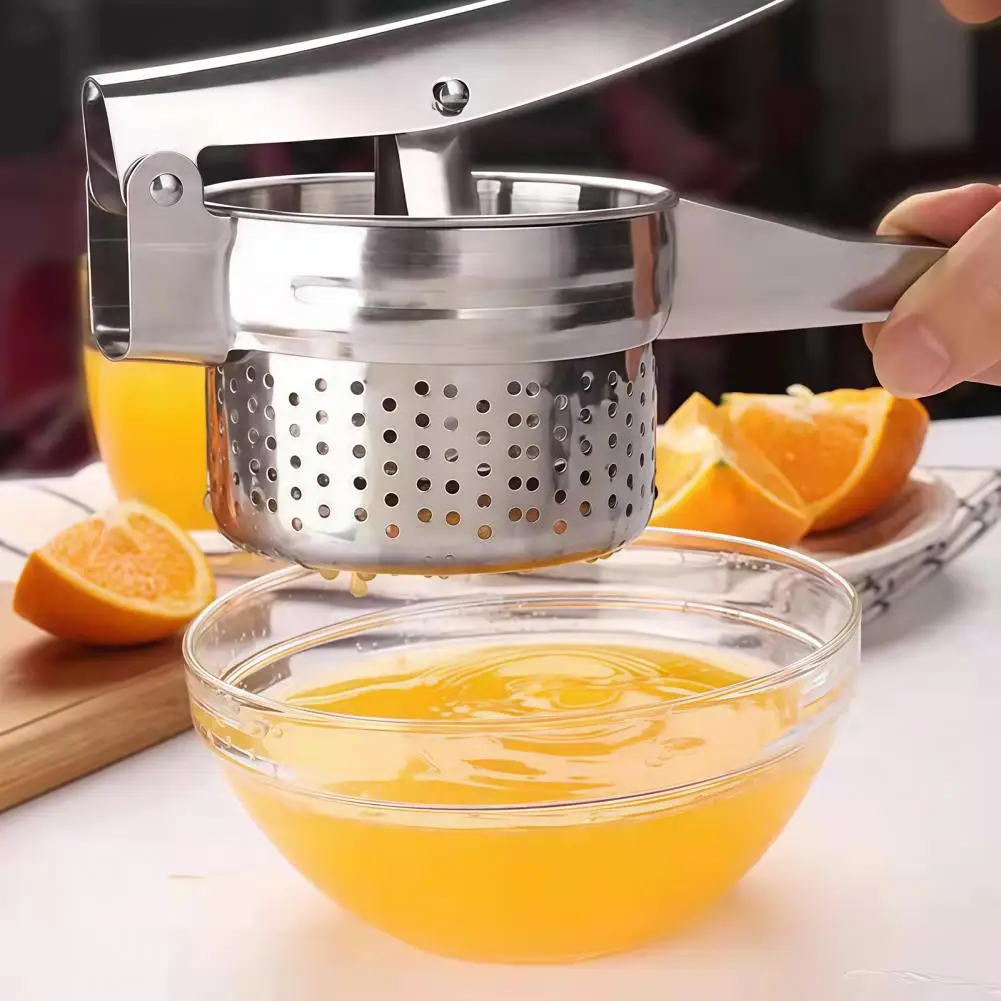 1PC Stainless Steel Manual Juicer Vegetable Squeezer Dumpling Filling Juicer Multifunctional Hand-pressing Potato Presses