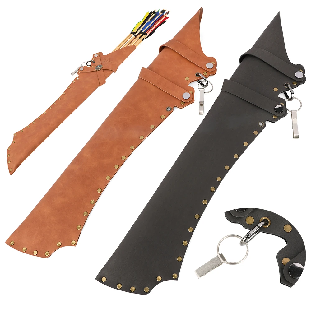 

Сумка-труба с колчаном для стрел, подвесная на талии из синтетической кожи, портативный лук для левой и правой руки, аксессуары для стрельбы из лука, охоты и стрельбы