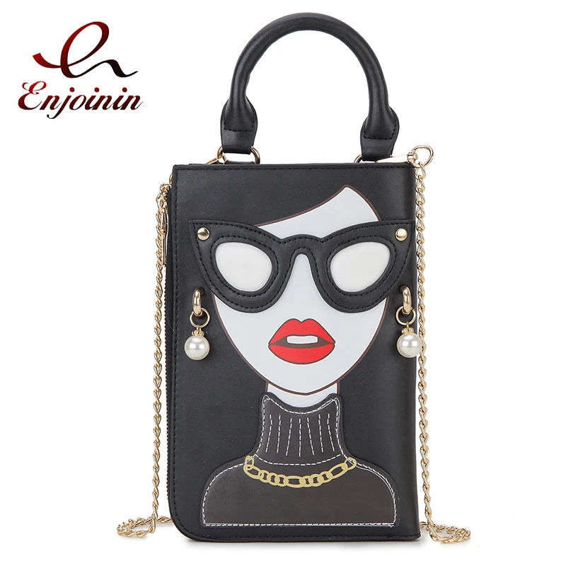 Sexy Woman Fashion Small Crossbody Bag for Women New Shoulder Chain Bag Pureses and Handbags Pu Leather Clutch Character Bag