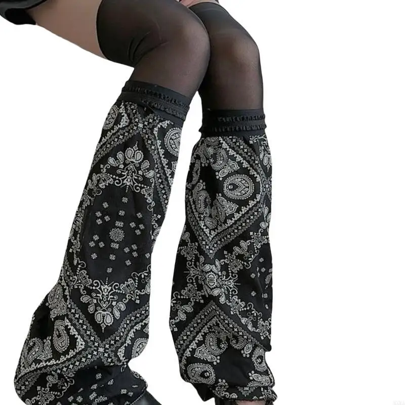 

MXMA Women Flared Leg Warmers Harajuku Leg Sleeves Goth Baggy Cuffs Ankle Heap Socks