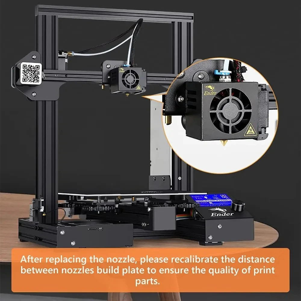 Buses en laiton officielles Creality, 0.3mm, 0.4mm, 0.5mm, 0.6mm, 0.8mm, 1.0mm, Ender 3, Ender 3 V2, Ender 3 Pro, Ender 3 Max, Ender 5, CR 10 Series