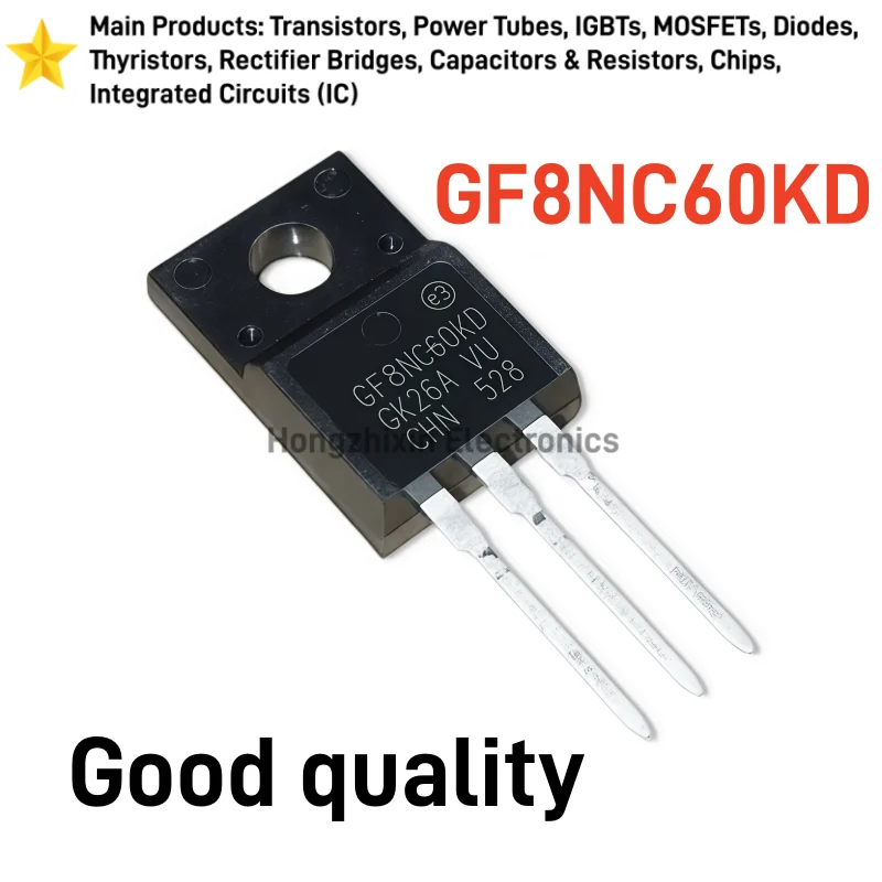 10PCS NEW GF8NC60KD STGF8NC60KD TO-220F 600V 8A IGBT Insulated Gate Bipolar Transistor Electronic Components In Stock