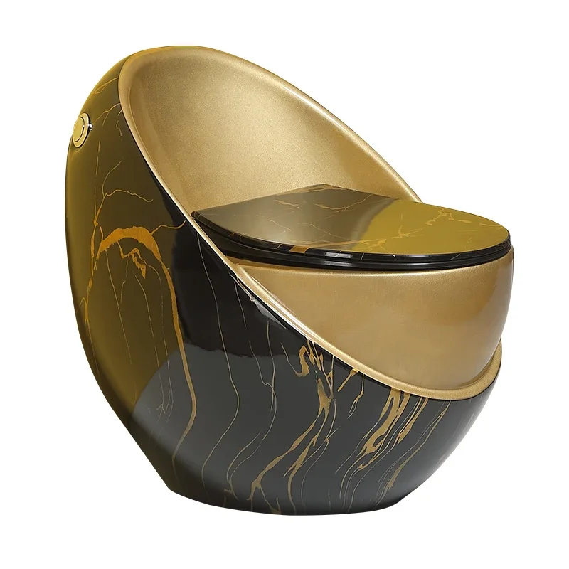 New wood grain toilet stone grain toilet ceramic creative personality color egg toilet water saving large diameter ceramic