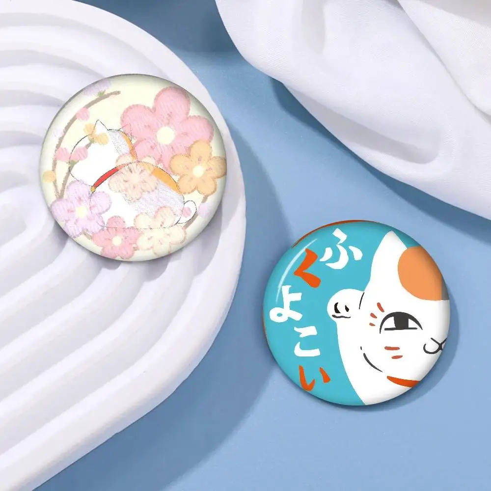 Anime N-Natsumes B-Book Of cat F-Friends  Anime Brooches Cute Cartoon Badge Jacket Jeans Lapel Pin Gift Accessorie
