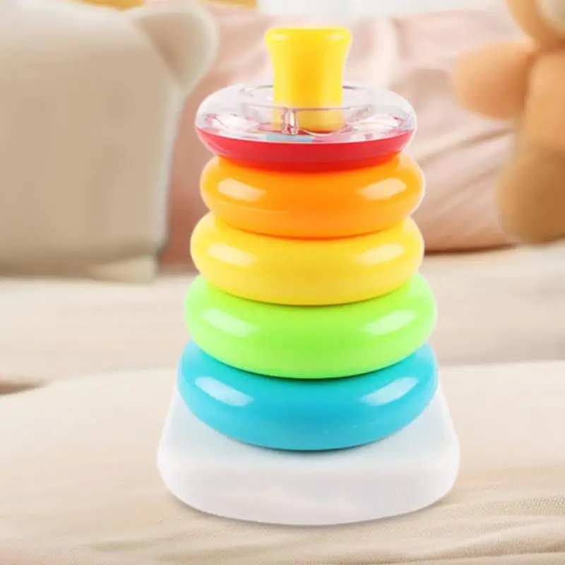 Stacking Rings Baby Toy Colorful Baby Stacking Cups Educational Learning Play Building Game For Ages 6 Months Boys Girls Outdoor