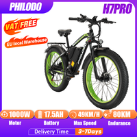 PHILODO H7PRO Electric Bicycle 1000W 48V17.5AH Hydraulic Brake Electric Bike 26*4-inch Fat Tire Adult Riding Mountain Snow Ebike
