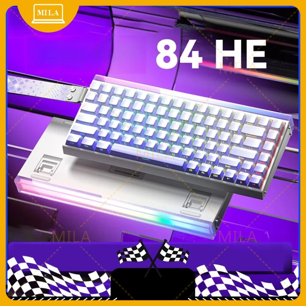 For Aula Hero84 He Magnetic Keyboard Wired Rgb Hot Swap Esports Gaming Mechanical Keyboard Custom Computer Accessories For Gamer