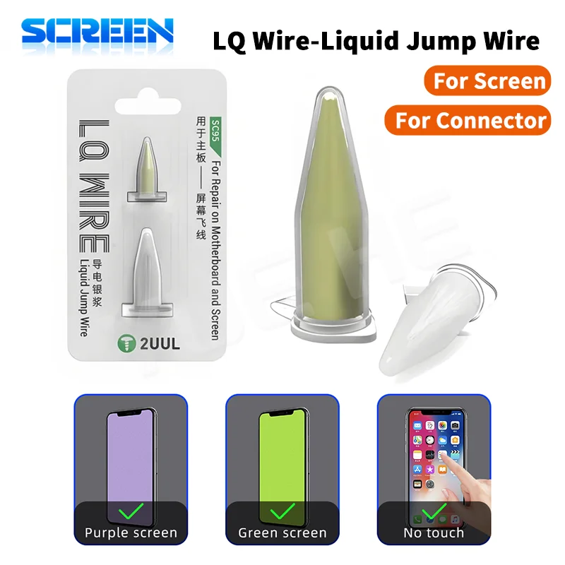 

2UUL SC95 проводящая серебряная паста LQ Wire Высокая производительность для печатной платы материнской платы мобильного телефона и инструментов для ремонта гибкого кабеля экрана