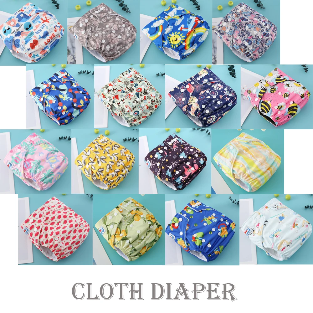 New Washable Reusable Baby Cloth Diaper Adjustable Baby Nappy Waterproof Diapers Nappies Underwear For 3-15kg New Born