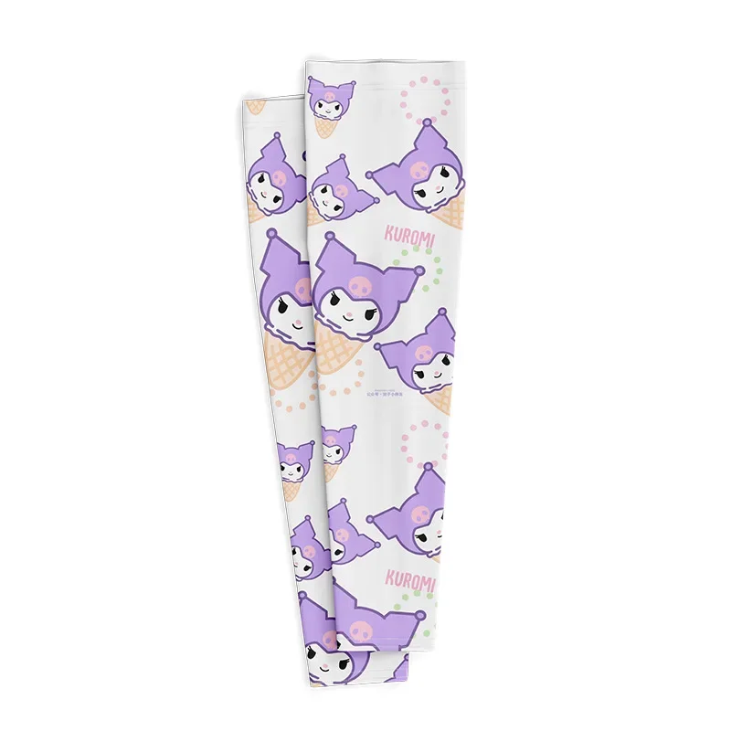 Kuromi 1Pair Sanrios Cinnamoroll Cartoon Summer Ice Silk Sun-protective Sleeve Adult Child kawaii Anime Arm Cover Sport Running