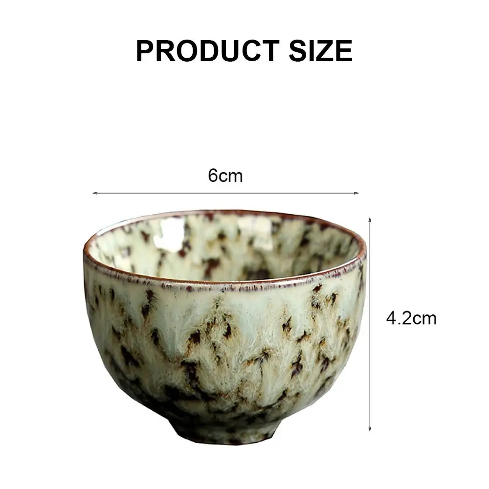 Creative Kung Fu Ceramic Teacup Kiln Transformation Crude Pottery Water Cup Porcelain Art Retro Drinkware