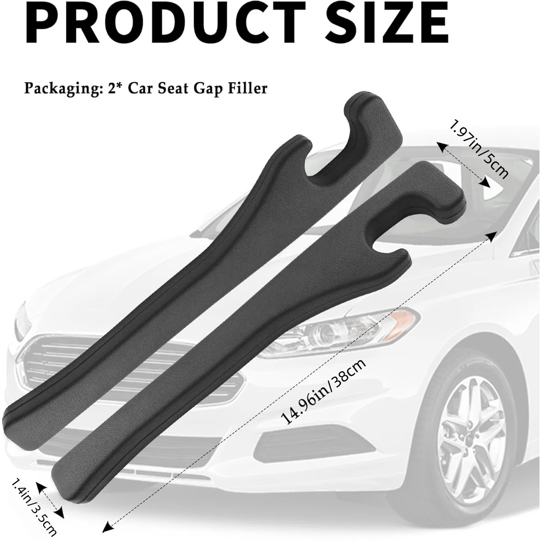 2PCS Universal Car Seat Gap Filler,Car Seat Catcher Space Filler Between Car Seat and Console,Auto Interior Accessories