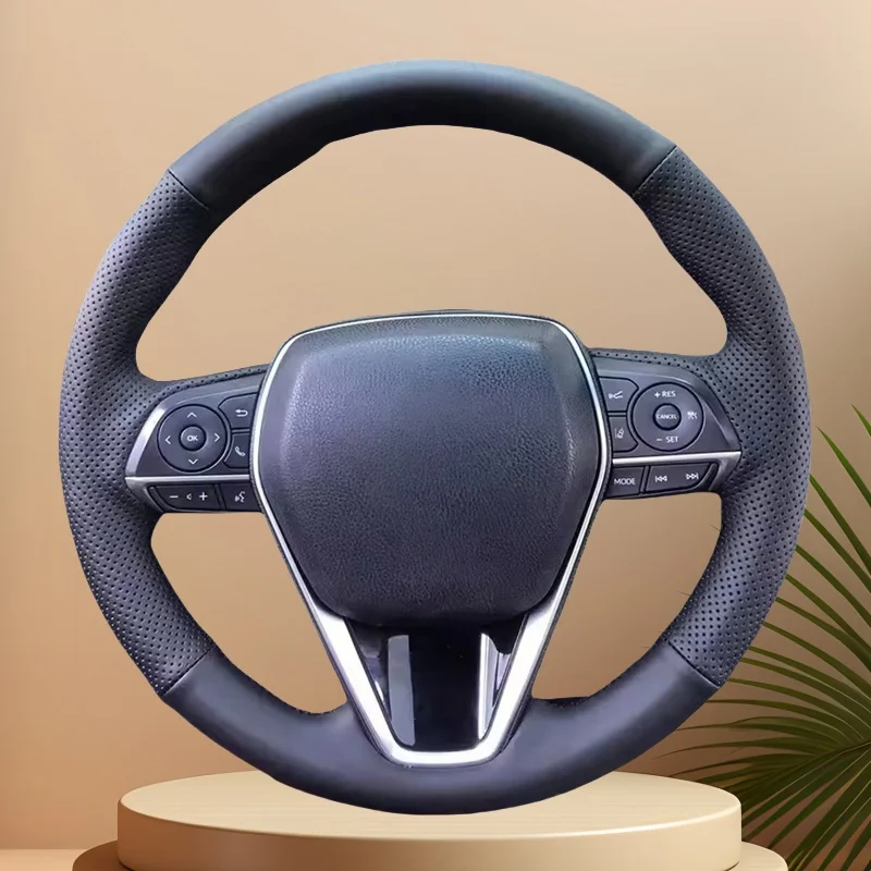 Protector para volante de coche de cuero de microfibra personalizado para Toyota Avalon Camry 2018-2022 Crown 2018-2022 Corolla 2018-2022 RAV4