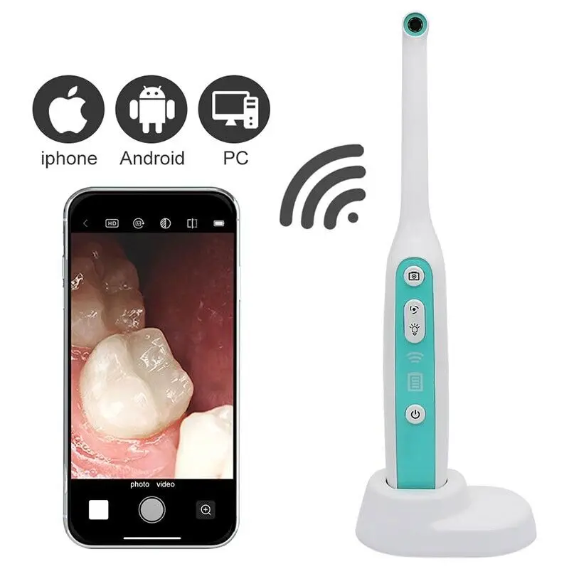 WiFi Intraoral Camera Endoscope HD  Examination Home Oral VisualizationIntra Oral Scanner with 8 LED Lights