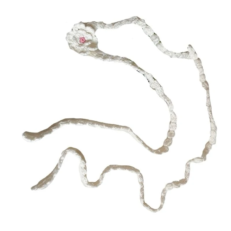 

Flower Choker Scarf for Women Chain Collar Crocheted Nightclub Party Raves Costume Balletcore Trend Choker Y166