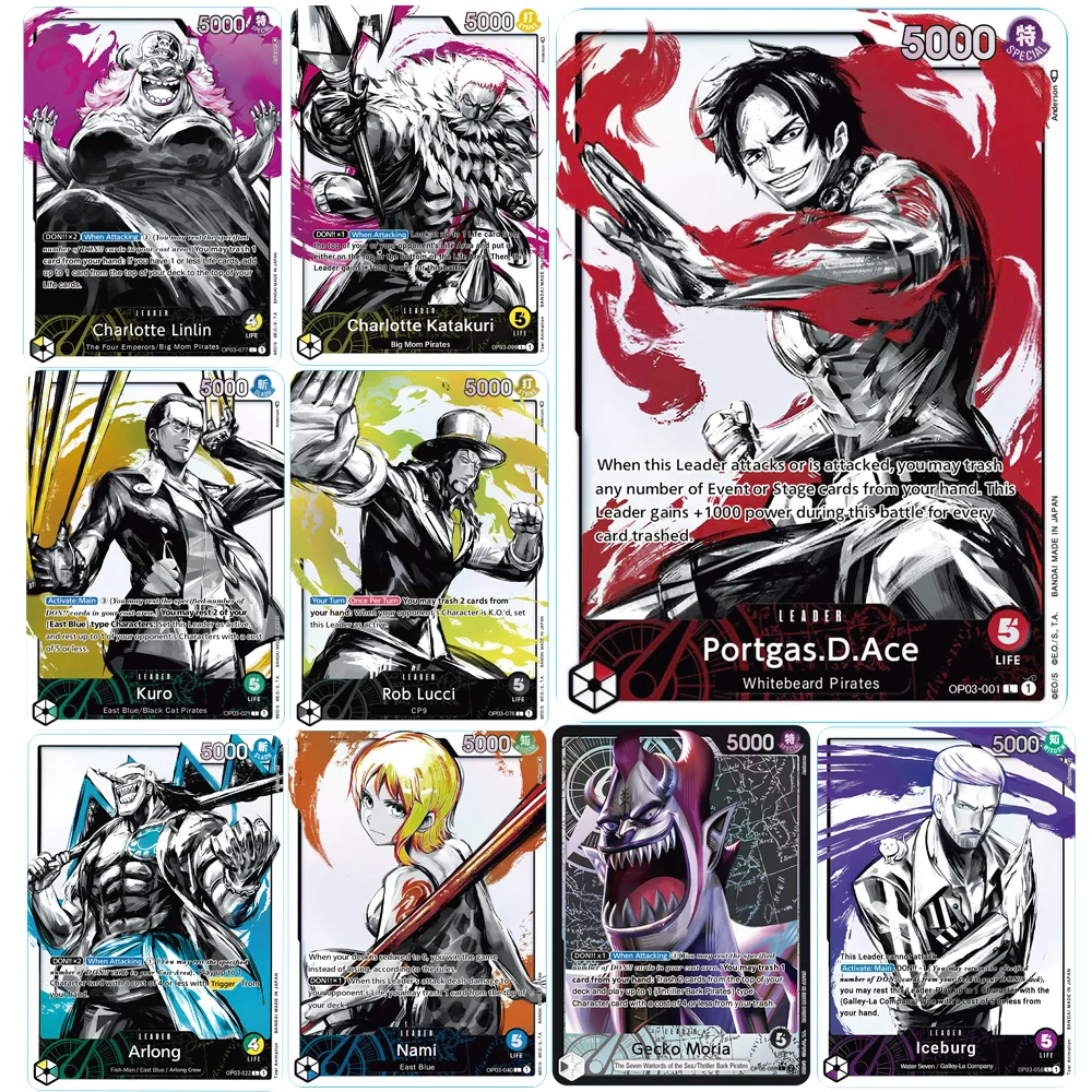 

Anime One Piece OPCG Card English Version Nami/Charlotte/Kuro/Arlong/Lucci/Iceburg OP03 Series Game Anime Collection Proxy Cards
