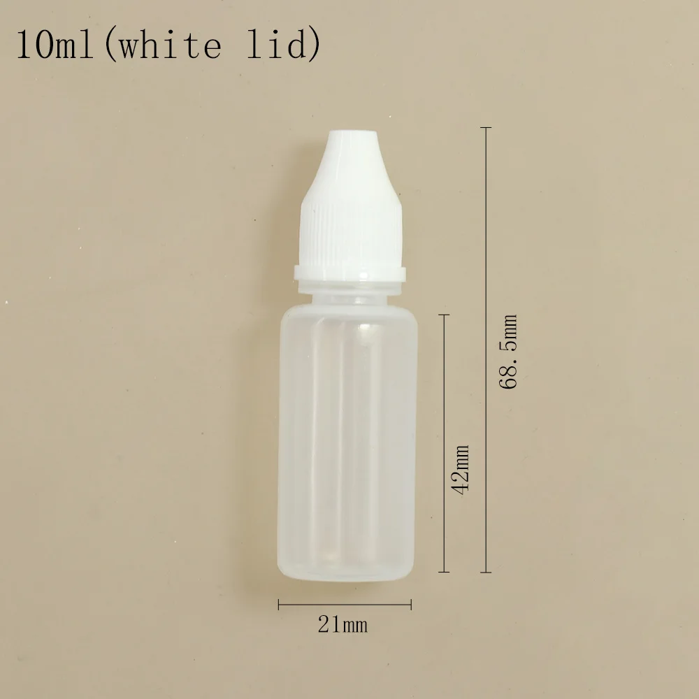 5ml/10ml/20ml/30ml/50ml/100ml/120ml Transparente Auslaufsichere Flüssigkeits-Tropfflaschen Nachfüllbare Leere Plastik-Quetschflaschen aus PE-Kunststoff – Detail 7