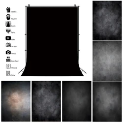 Black Grey Abstract Gradient Texture Portrait Backdrop Photography Vintage Retro Solid Color Professional Photozone Background