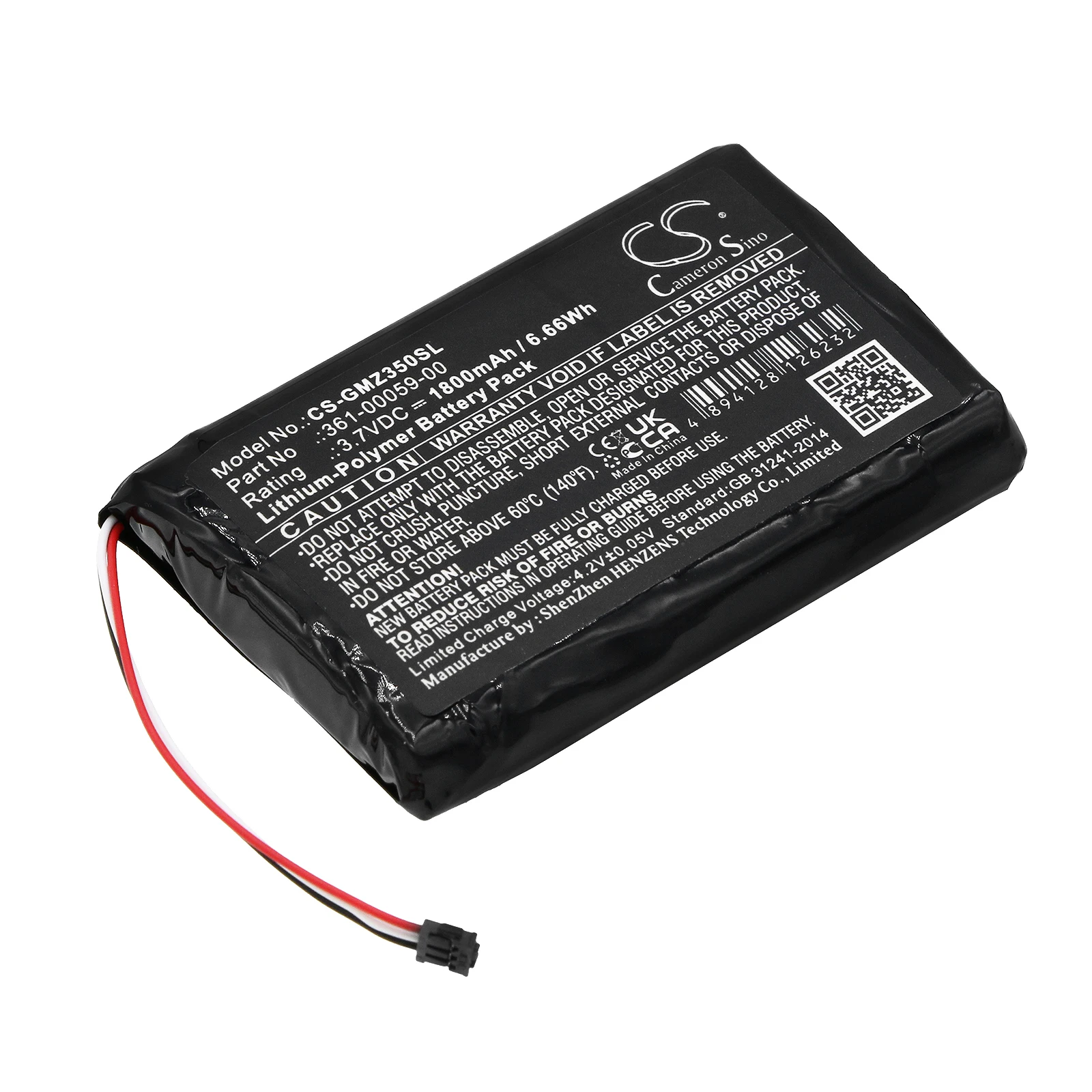 GPS, Navigator 1800mAh / 6.66Wh Battery For Garmin 361-00059-00  361-00059-01 ZUMO 350LM  ZUMO 390LM  ZUMO 340LM Volts  3.70V