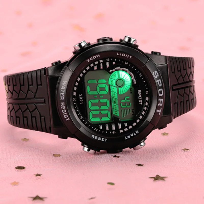 MAYZHISU Electronic Watches for Women Colorful Back-light LED Digital Wristwatch Woman Girls Sport Watch Clock Relogio Feminino