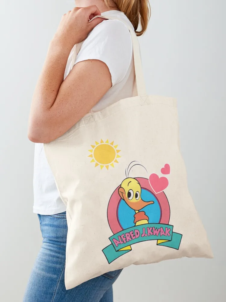 Alfred J Kwak the lovable duck is cheerful Tote Bag tote bag men Handbags women large tote bag cloth woman