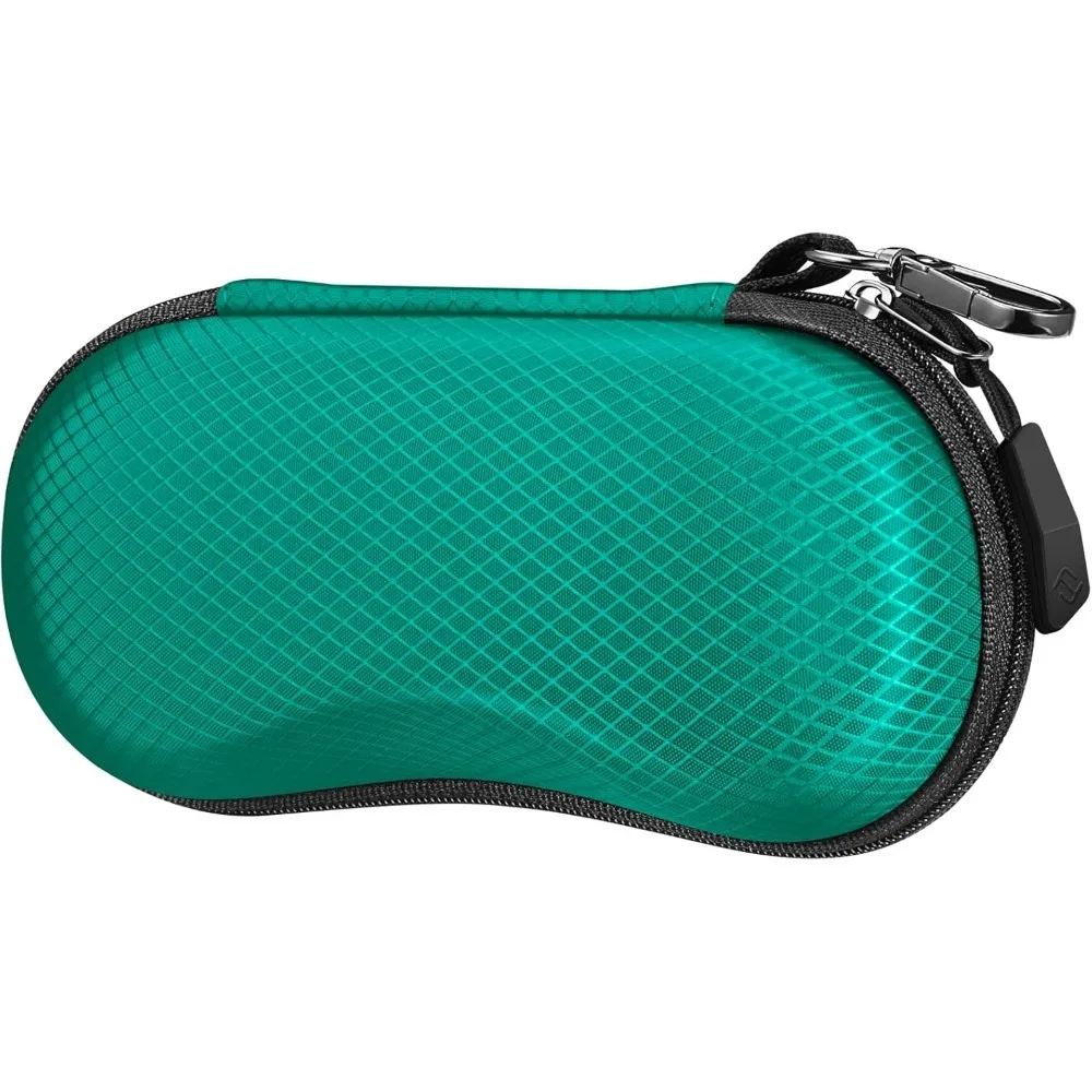 

Shockproof Sport Glasses Case with Metal Carabiner Travel Zipper Eyeglasses Holder