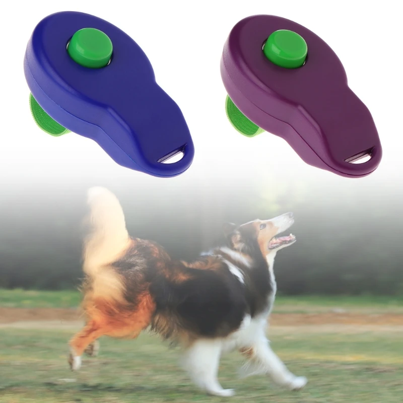 Clicker per cani da compagnia Clicker per addestramento cani con cinturino elastico per Clicker con pulsanti grandi per da